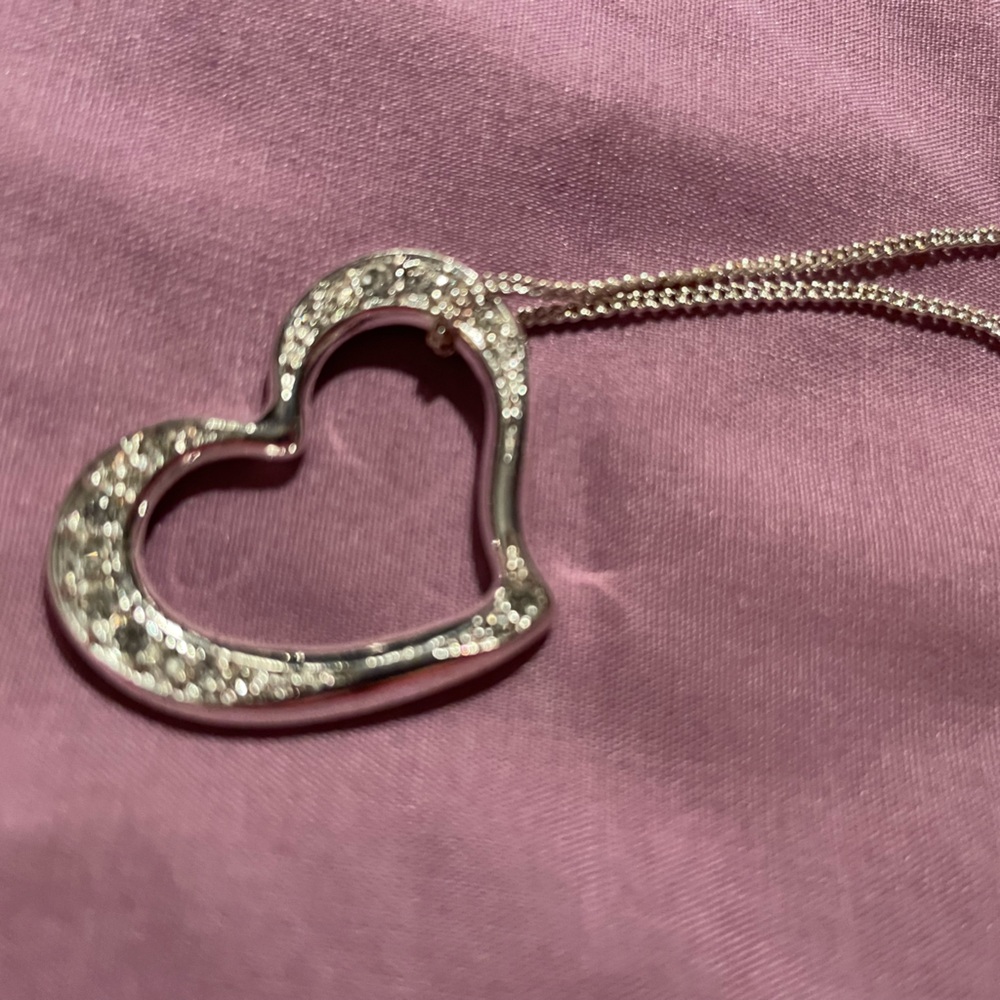 ❤️ Rhinestone Heart Necklace with Extender ❤️